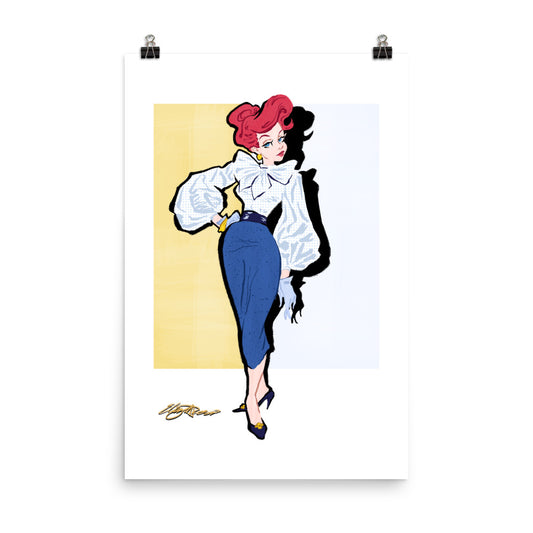 "Deep Blue Elegance" | Poster Print Open Edition