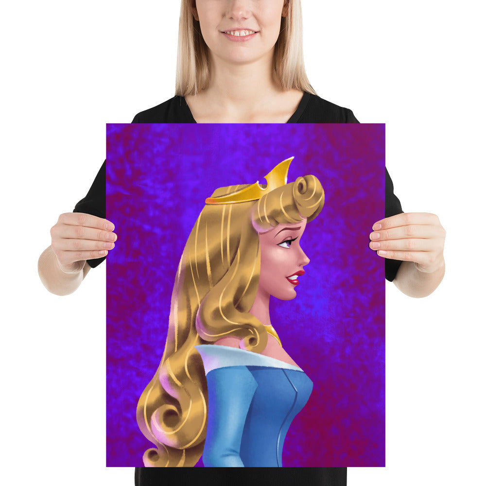 "Princess Profile Aurora Blue" | Signed and Numbered Edition