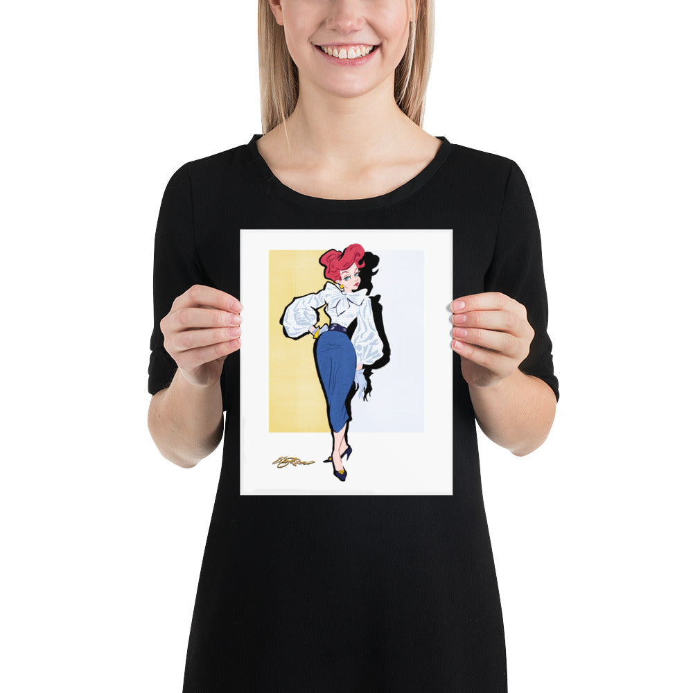 "Deep Blue Elegance" | Poster Print Open Edition