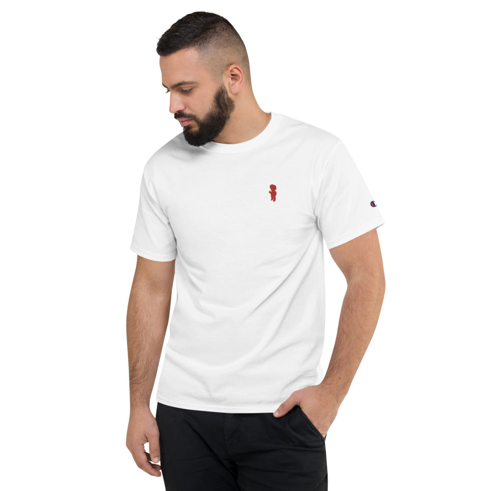 Red Icon Embroidered Men's Champion T-Shirt